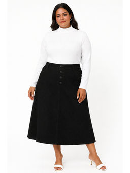Tripursundari Fashion - Women Black Denim Skirt