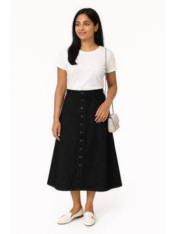 Tripursundari Fashion - Women Black Denim Skirt
