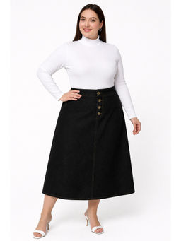 Tripursundari Fashion - Women Black Denim Skirt
