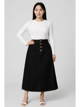 Tripursundari Fashion - Women Black Denim Skirt
