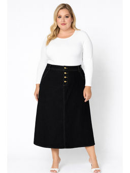 Tripursundari Fashion - Women Black Denim Skirt