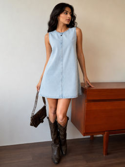 KOTTY - Women Blue Denim Dress