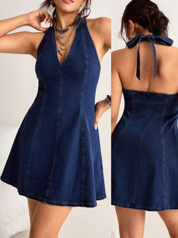 KOTTY - Women Blue Denim Dress
