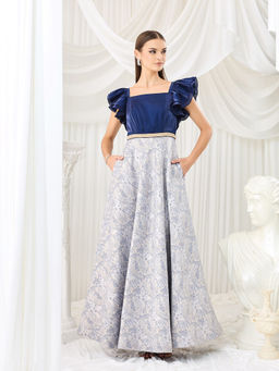 Miss Chase - Women Navy Blue Polyester Dress