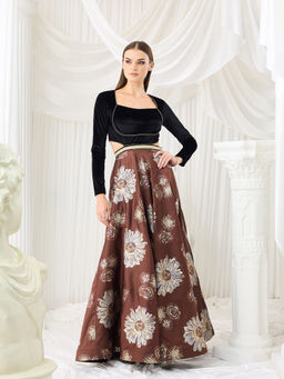 Miss Chase - Women Brown Polyester Dress