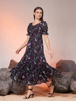 Miss Chase - Women Multi-Color Georgette Dress