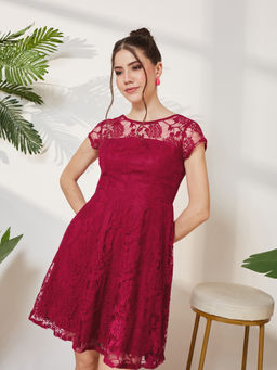 Miss Chase - Women Pink Polyester Dress
