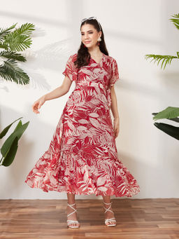 Miss Chase - Women Multi-Color Chiffon Dress