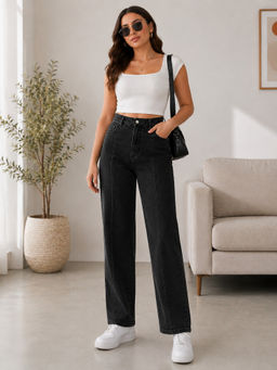 KOTTY - Women Black Cotton Blend Jeans