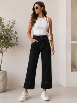 KOTTY - Women Black Cotton Blend Jeans