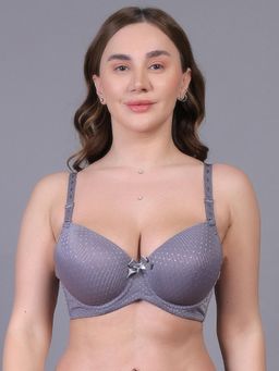 BRACHY - Grey T-Shirt Full Coverage Lightly Padded Pushup Bra