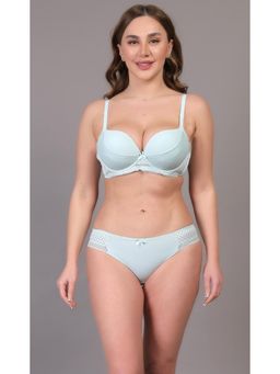 BRACHY - Green Heavily Padded Underwired Lace Lingerie Bra and Panty Set