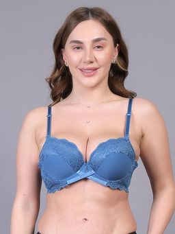 BRACHY - Blue Heavy Padded Pushup Underwired Lace Bra