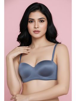 Zivame - Blue At Work Padded Wired 3/4Th Coverage Strapless Bra