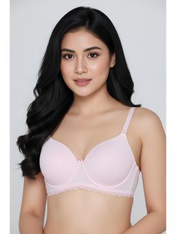 Zivame - Pink Padded Regular Wired 3/4Th Coverage T-Shirt Bra