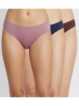Zivame - Multi-Color Low Rise Full Coverage Bikini Panty (Pack of 3)