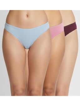 Zivame - Multi-Color Low Rise Full Coverage Bikini Panty (Pack of 3)