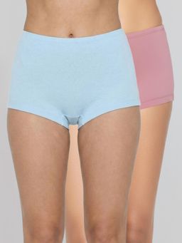 Zivame - Multi-Color Medium Rise Full Coverage Boyshort (Pack of 2)