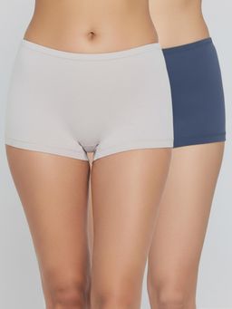 Zivame - Multi-Color Medium Rise Full Coverage Boyshort (Pack of 2)