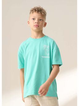 ANGEL & ROCKET - Green Graphic Back Print T-Shirt