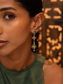 Shaya by CaratLane - Women Soni De Nakhre Gold Plated 925 Silver Drop Earrings