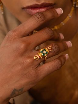 Shaya by CaratLane - Women Ve Haaniya Gold Plated 925 Silver Adjustable Ring