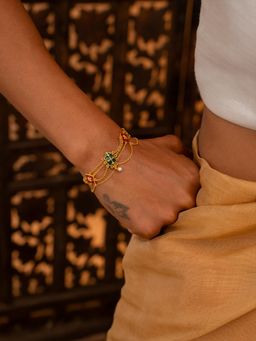 Shaya by CaratLane - Women Banthan Chali Gold Plated 925 Silver Bracelet