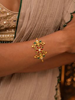 Shaya by CaratLane - Women Sajna Ji Vaari Kundan Gold Plated 925 Silver Bracelet