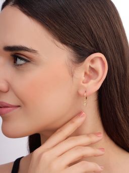 Carlton London - Women 18K Gold Plated Dangling Snake Drop Earrings