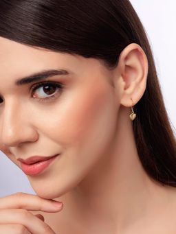 Carlton London - Women 18K Gold Plated Dangling Heart Drop Earrings