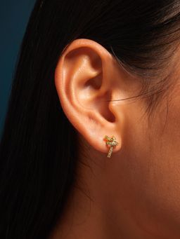 Accessorize London - Women Women 14K Gold-Plated Diamante Knot Stud Earrings