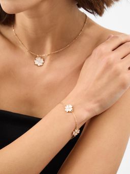 Accessorize London - Women Women White Lucky Clover Bracelet