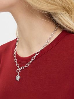 Accessorize London - Women Women Silver Tropical Flower Jewellery Charm