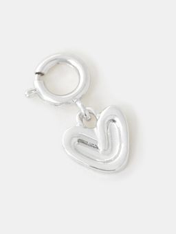 Accessorize London - Women Women Silver Bubble Heart Jewellery Charm