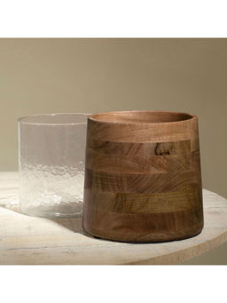 Ellementry - Frist Wooden Bottle Cooler With Glass Insert