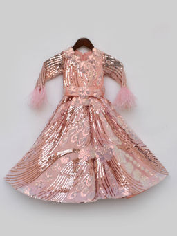 Fayon Kids - Peach Sequence Gown