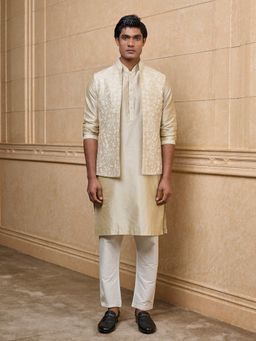 TASVA - Gold Kurta with Pant and Jacket
