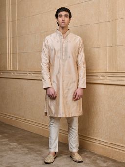 TASVA - Gold Embroidered Kurta with Pant