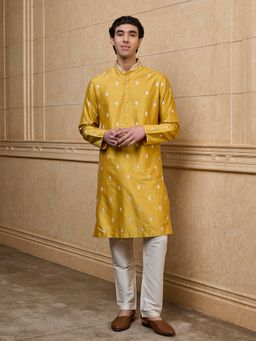 TASVA - Yellow Embroidered Kurta with Pant