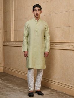 TASVA - Light Green Embroidered Kurta with Pant