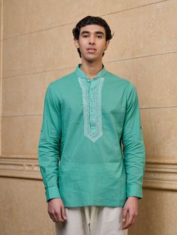 TASVA - Green Cotton Kurta