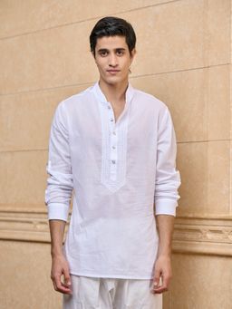 TASVA - White Cotton Kurta