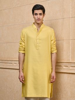 TASVA - Yellow Polyviscose Kurta