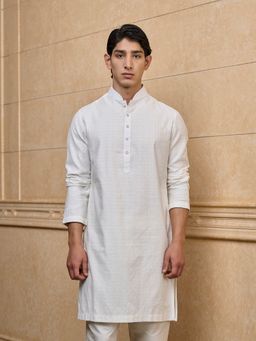 TASVA - Ivory Polyviscose Kurta