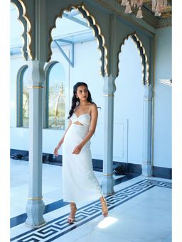 Arthmod - The Fiza White Solid Dress