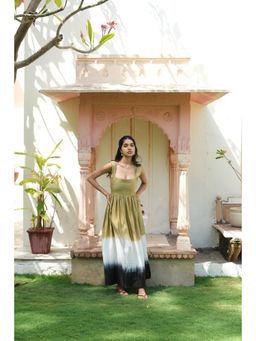 Arthmod - Colorblock Sleeveless Dress