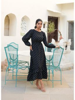 Arthmod - Black Polka Dot Midi Dress