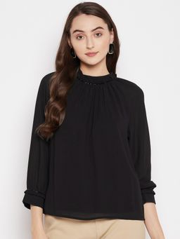Madame - Women Black Textile Top