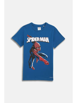 Allen Solly - Boys Blue Graphic Print Crew Neck T-Shirt