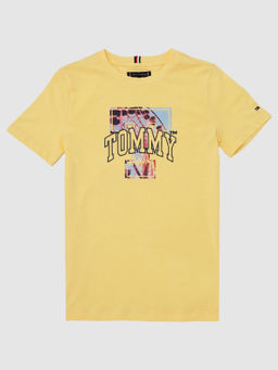 Tommy Hilfiger - Boys Logo Regular Fit Cotton T-Shirt